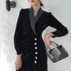Rochie Neagră De Toamnă Vintage Anilor 40