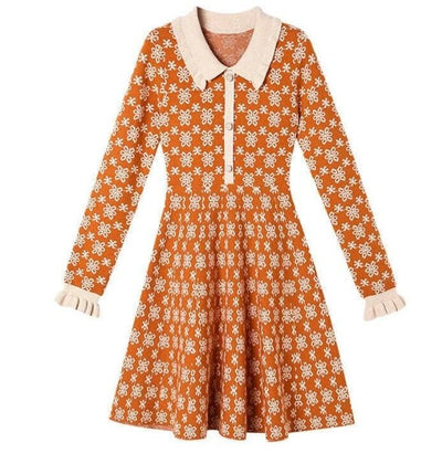 Rochie Portocalie De Epocă Anilor 40 Old School
