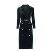Rochie Vintage Din Catifea Verde Anilor 40