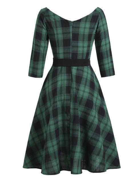 Rochie Tartan De Epocă Anii 50