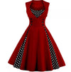 Rochie Vintage Ani 60 Plus Size Bordeaux