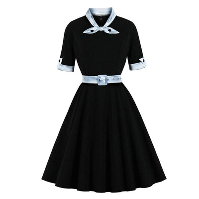 Rochie Neagră De Toamnă Vintage