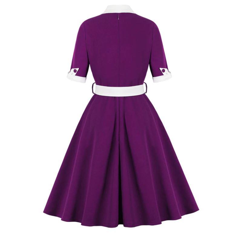 Rochie Vintage De Toamna Violet