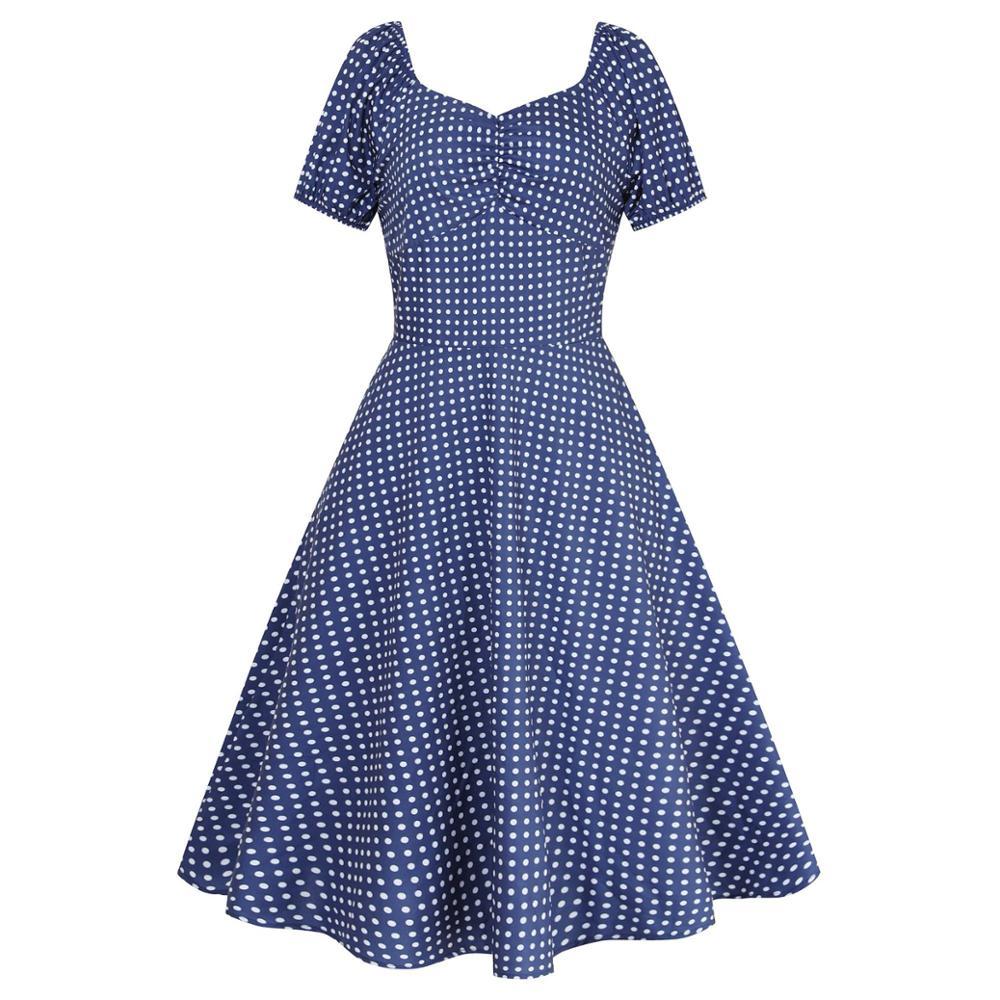 Rochie Albastră Regală Anilor 50