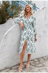 Rochie Vintage Albă Și Verde