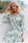 Rochie Vintage Albă Și Verde