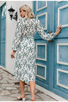 Rochie Vintage Albă Și Verde
