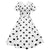 Rochie Albă Vintage Cu Buline Negre