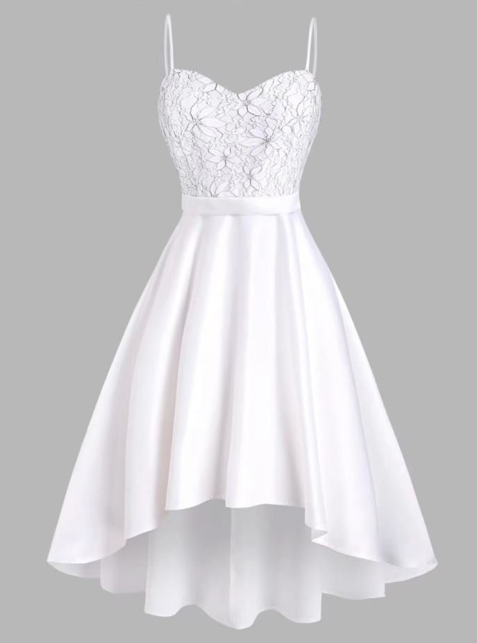 Rochie Vintage Albă Cu Broderie