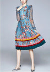Rochie Vintage Albastra Din Portelan