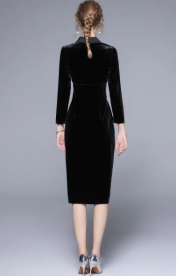 Rochie Vintage De Bună Calitate Neagră