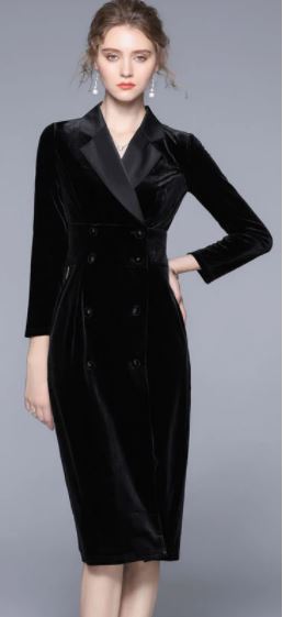 Rochie Vintage De Bună Calitate Neagră