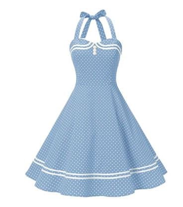 Rochie Boogie Woogie De Epocă Albastră