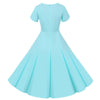 Rochie Vintage Nasturi Albastru