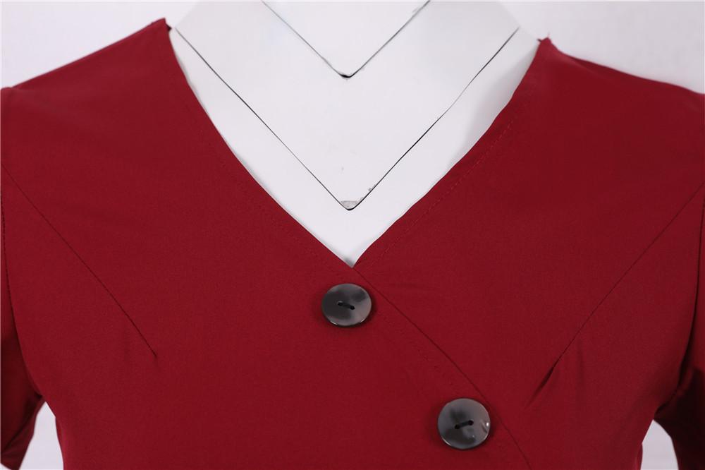 Rochie Vintage Nasturi Bordeaux