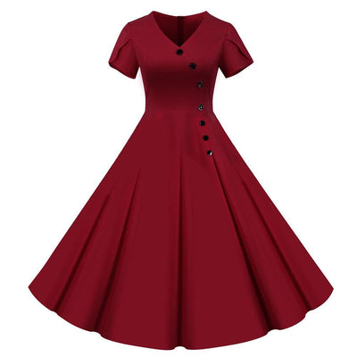 Rochie Vintage Nasturi Bordeaux