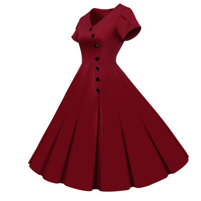 Rochie Vintage Nasturi Bordeaux