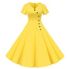 Rochie Vintage Nasturi Galbeni
