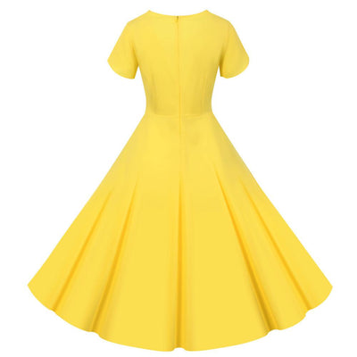 Rochie Vintage Nasturi Galbeni
