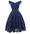 Rochie De Broderie Albastră Vintage