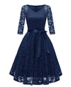 Rochie De Broderie Albastră Vintage