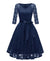 Rochie De Broderie Albastră Vintage
