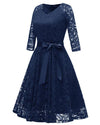 Rochie De Broderie Albastră Vintage