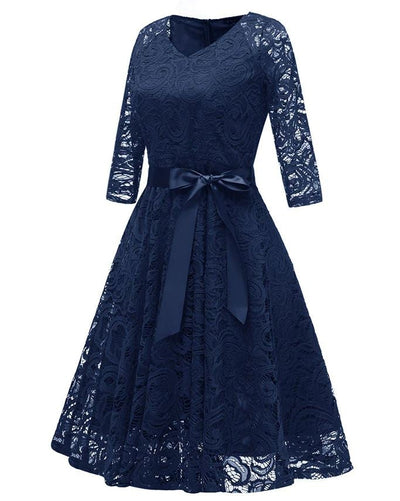 Rochie De Broderie Albastră Vintage