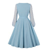Rochie Vintage Cu Broderie Albastră