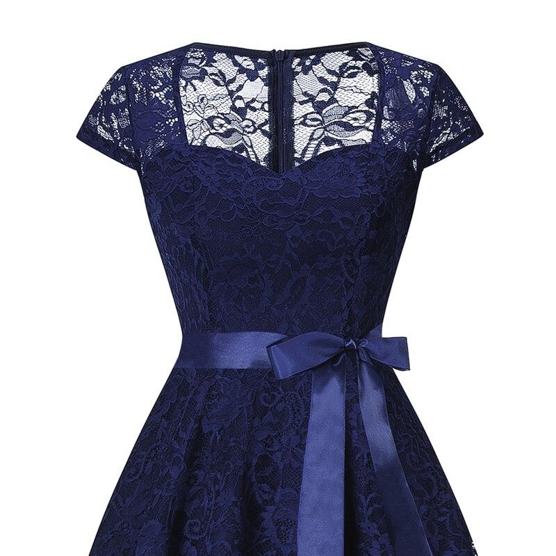 Rochie Vintage Cu Broderie Bleumarin
