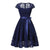 Rochie Vintage Cu Broderie Bleumarin