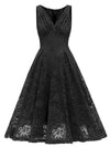 Rochie Vintage Neagra Cu Broderie