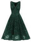 Rochie Vintage Verde Cu Broderie