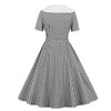 Rochie Vintage Cu Carouri Negre