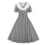 Rochie Vintage Cu Carouri Negre