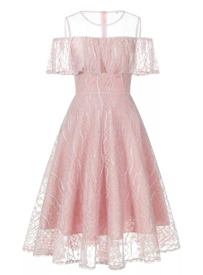 Rochie De Ceremonie Vintage Roz