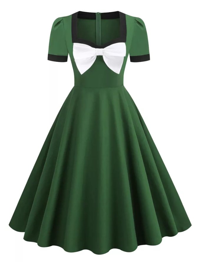 Rochie De Ceremonie Verde Vintage