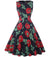 Rochie Vintage Chic Retro Bleumarin Flori