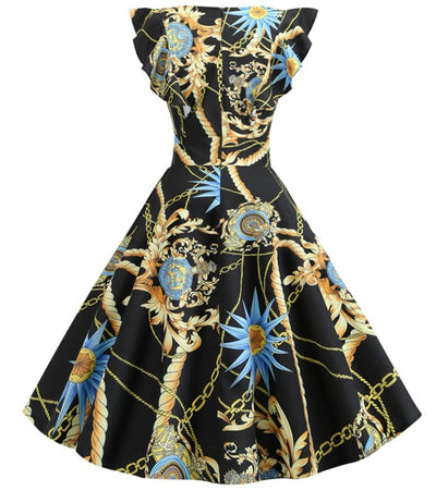 Rochie Vintage Chic Retro Atrăgătoare