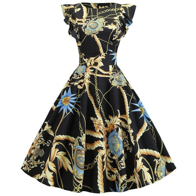 Rochie Vintage Chic Retro Atrăgătoare