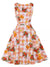 Rochie Vintage Cu Decolteu Rotund Cu Flori Roz