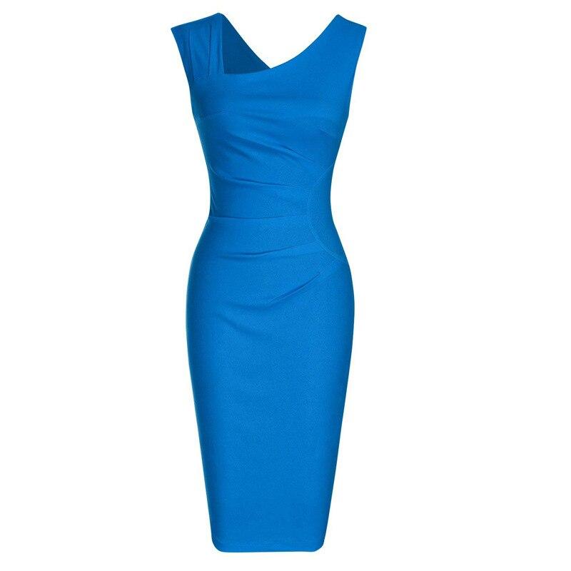 Rochie Vintage Pencil Chic Albastra