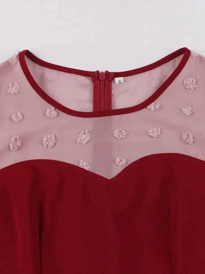 Rochie Vintage Pencil Chic Bordeaux