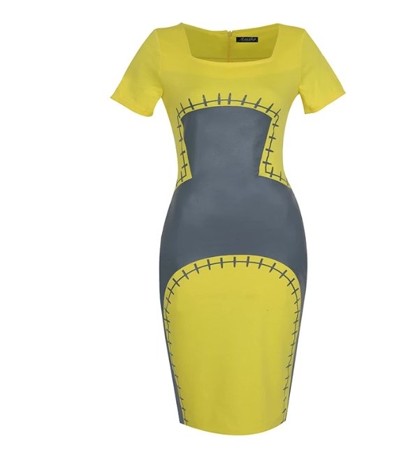 Rochie Vintage Chic Pencil Galben