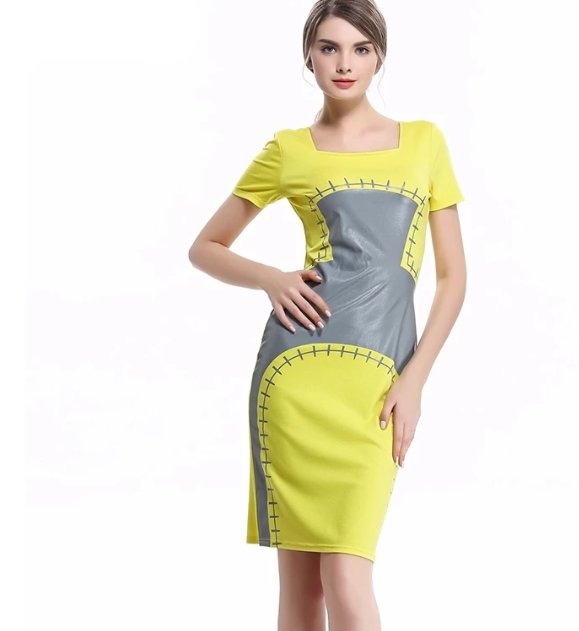 Rochie Vintage Chic Pencil Galben