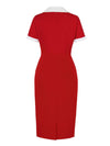 Rochie Vintage Pencil Chic Roșie