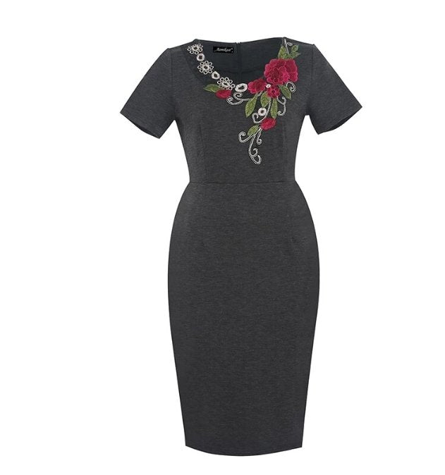 Rochie Creion Vintage Marime Plus