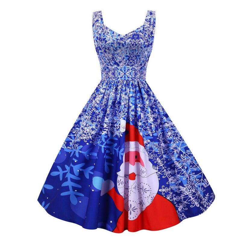Rochie De Craciun Vintage Albastra