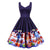 Rochie De Crăciun Vintage Bleumarin