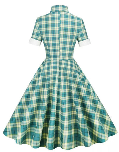 Rochie Vintage Verde Scotia